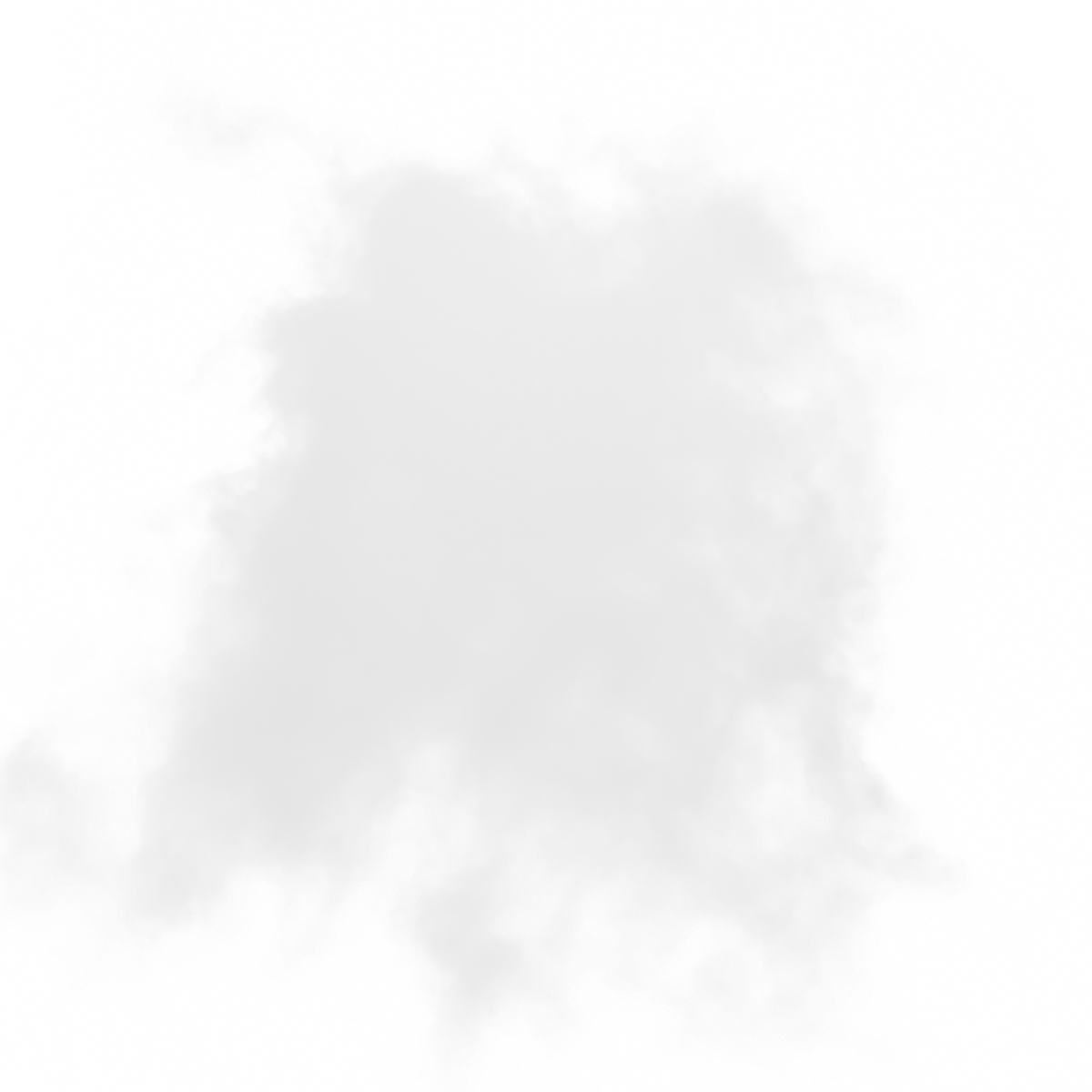 White Fog. 3D Render. Cut Out.